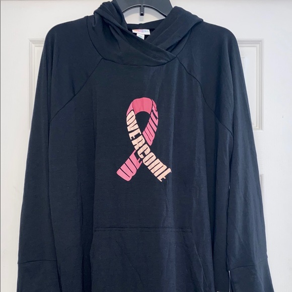 LuLaRoe Tops - NWT Lularoe 2XL 2X black pink BCA Amber hoodie